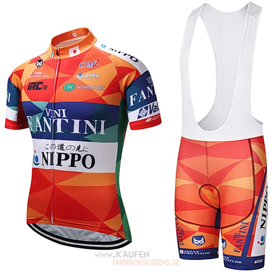 Vini Fantini Kurzarmtrikot 2018 Und Kurze Tragerhose Orange Und blau